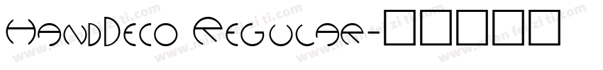 HandDeco Regular字体转换